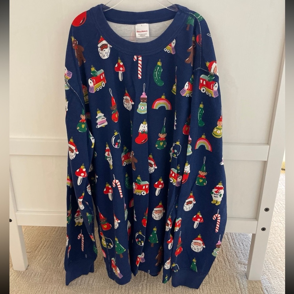 Hanna Andersson Christmas Pajama Top, adult large